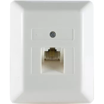 Socket outlet ShiverPeaks 74220 1x8 surface mount — single UAE-style 8 A outlet, surface-mounted