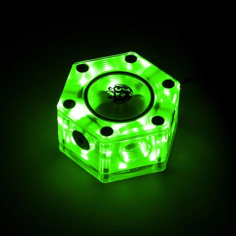 Flow indicator BitsPower Hexagon Flow Indicator-RGB BP-HFI-RGB — RGB lighting, hexagonal design
