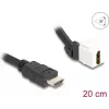 DeLOCK Keystone Module Cable HDMI male to female 45° angled 8K 60 Hz 20 cm black