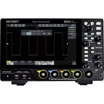 Voltcraft ADO-3504 Digital-Oscilloscope 350 MHz 2,5 GSa/s 250 Mpts 12 Bit 4-Channel DSO