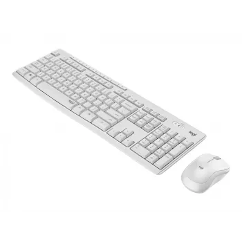 Logitech MK295 Silent - Keyboard-and-Mouse-Set - Wireless - 2.4 GHz - Italian - Off White