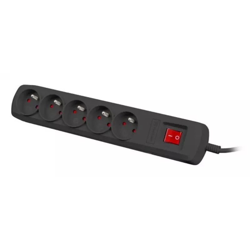 Surge Protector NATEC NSP-1713 Black 5 AC Outlets 1.5 m
