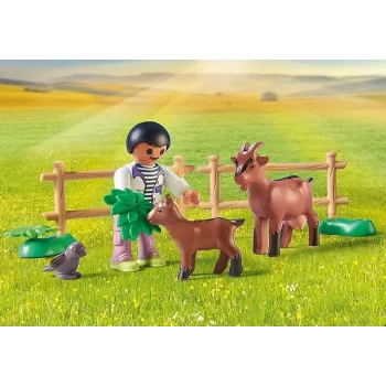 Playmobil 71442 Country: Tractor with Trailer and Water Tank Fresh Harvest on the Farm Learning About the Environment Fun Imaginative Role-play Su