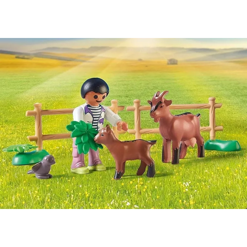 Playmobil 71442 Country: Tractor with Trailer and Water Tank Fresh Harvest on the Farm Learning About the Environment Fun Imaginative Role-play Su