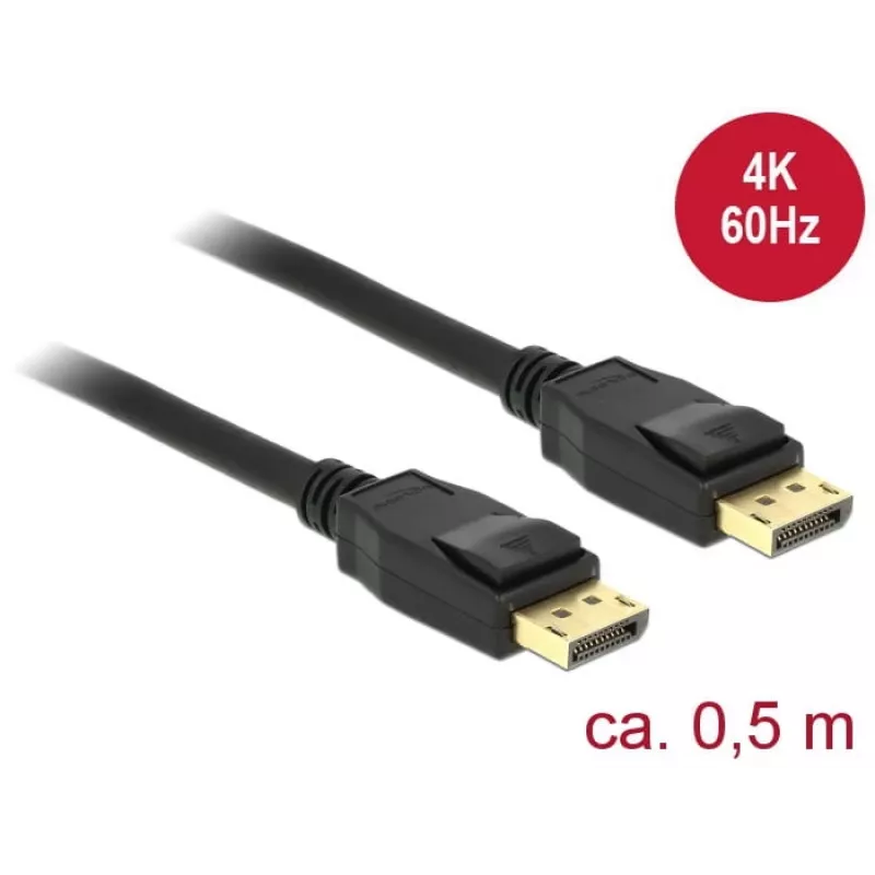 DisplayPort cable DeLOCK 85506 0.5 m Black