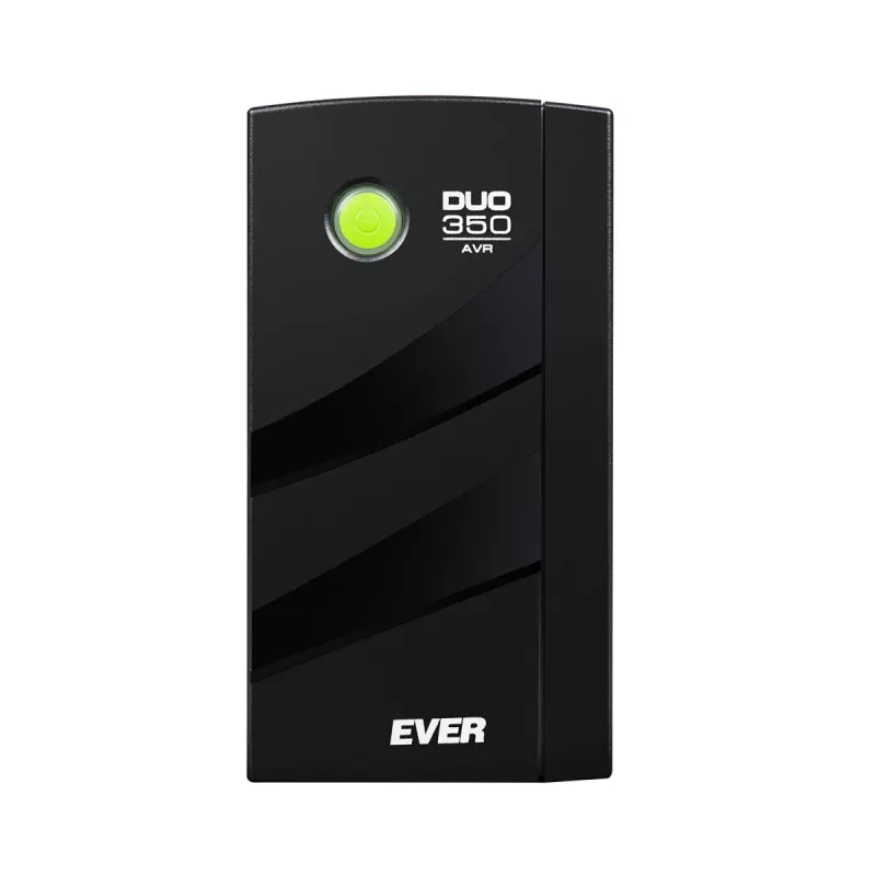 Uninterruptible Power Supply EVER DUO 350 AVR, line-interactive tower UPS, 0.35 kVA (245 W), 2x C13 outlets, 12 V 5 Ah VRLA battery
