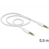 Audio cable 3.5mm DeLOCK 83439 0.5m White