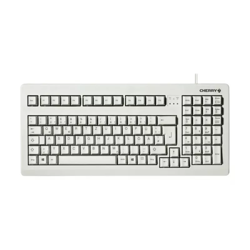 CHERRY G80-1800 Compact Keyboard, USB/PS/2, French AZERTY Layout, Grey (G80-1800LPCFR-0)