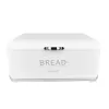 Bread box Maestro MR1677-AR-W — rectangular stainless steel, white, 340×220×160 mm