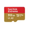 MicroSDHC memory card SANDISK Extreme 512 GB UHS-I A1 V30 U3 Class 10, read 190 MB/s, write 130 MB/s, includes SD adapter