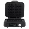 Waffle maker Adler AD 3087 — electric Belgian waffle iron, 2200 W, 2 rectangular plates 9×17 cm, black
