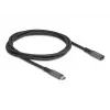 DeLOCK USB Extension Cable USB Type-C male to female 10 Gbps 1 m grey metal