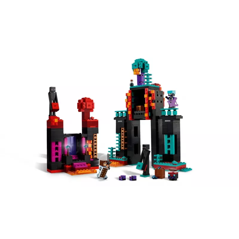 Construction toy LEGO Minecraft set 21279 The Enderman Tower, 867 pieces, 2 minifigures, 450 mm height