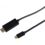 Video Cable Adapter S/CONN 10-57025 1m HDMI Type A USB Type-C Black