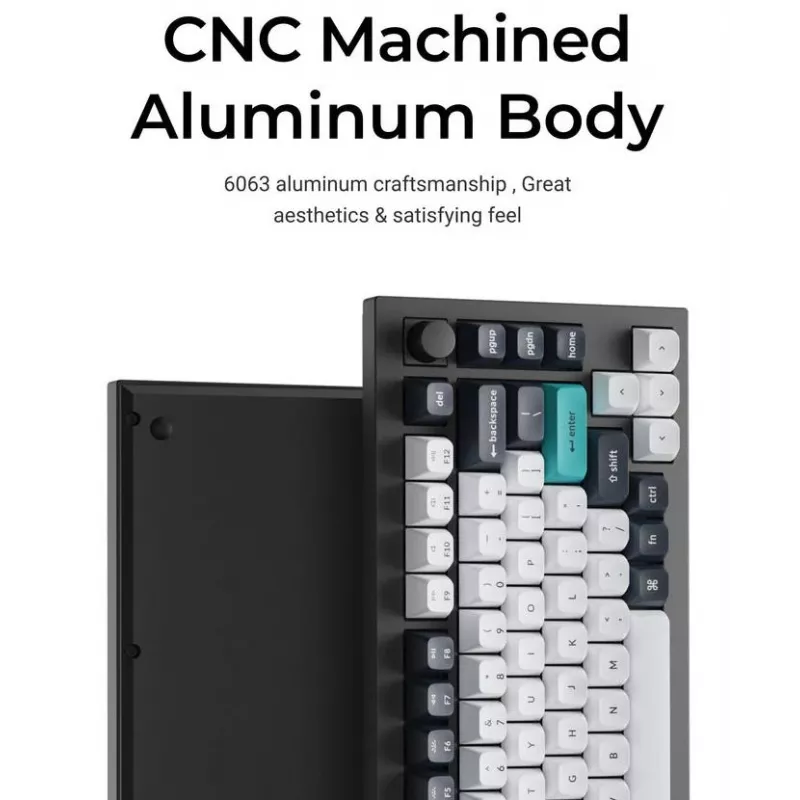 Mechanical Keyboard Keychron Q1 Max 75% with Banana Switches, Carbon Black