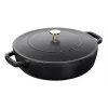 Saute Pan ZWILLING STAUB BRAISERS Round 28 cm, black, bottom Ø 22.2 cm