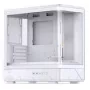 Jonsbo D200 white mATX mid-tower case with tempered glass and Mini Temp display