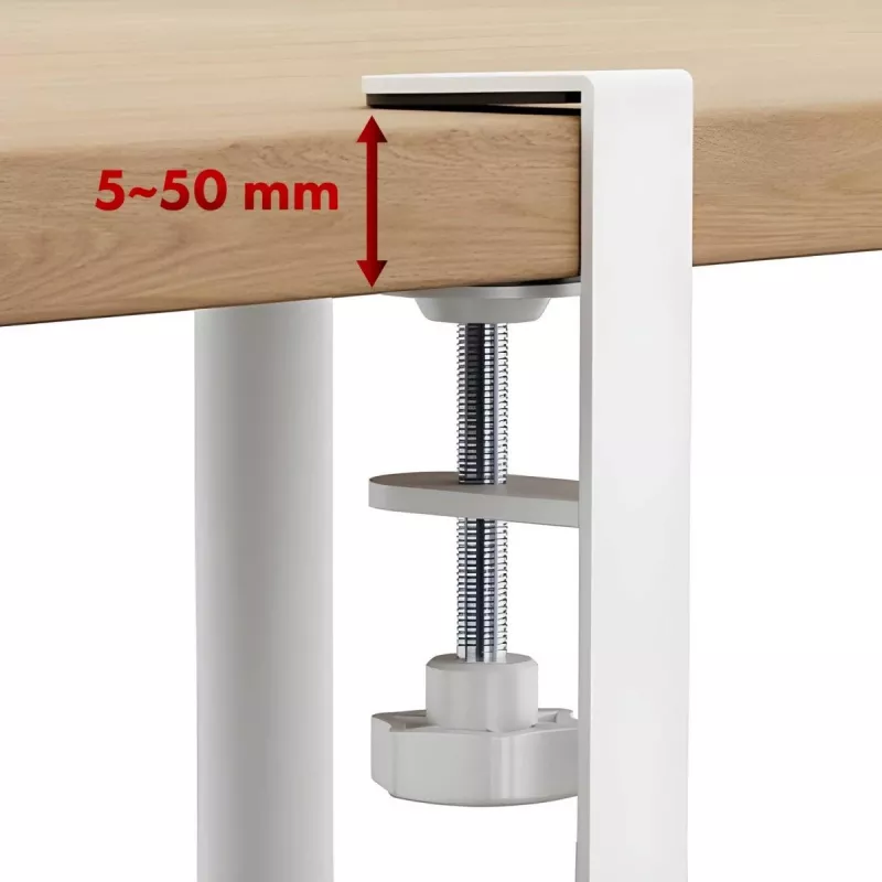 Maclean under-desk cable organizer, max. load 5kg, max. 728mm, white, MC-103 W