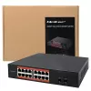 Network switch QOLTEC 52364 — Gigabit Ethernet PoE 16xRJ45, 2xSFP