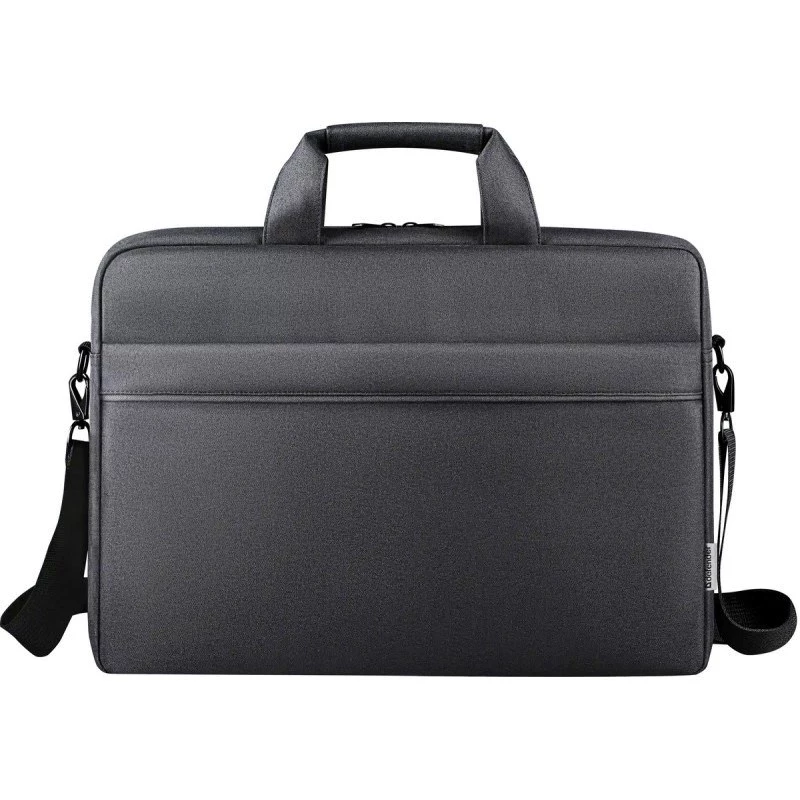 Laptop bag DEFENDER FIRM 26123 for 15.6 inch laptops, polyurethane, black, toploader, removable shoulder strap