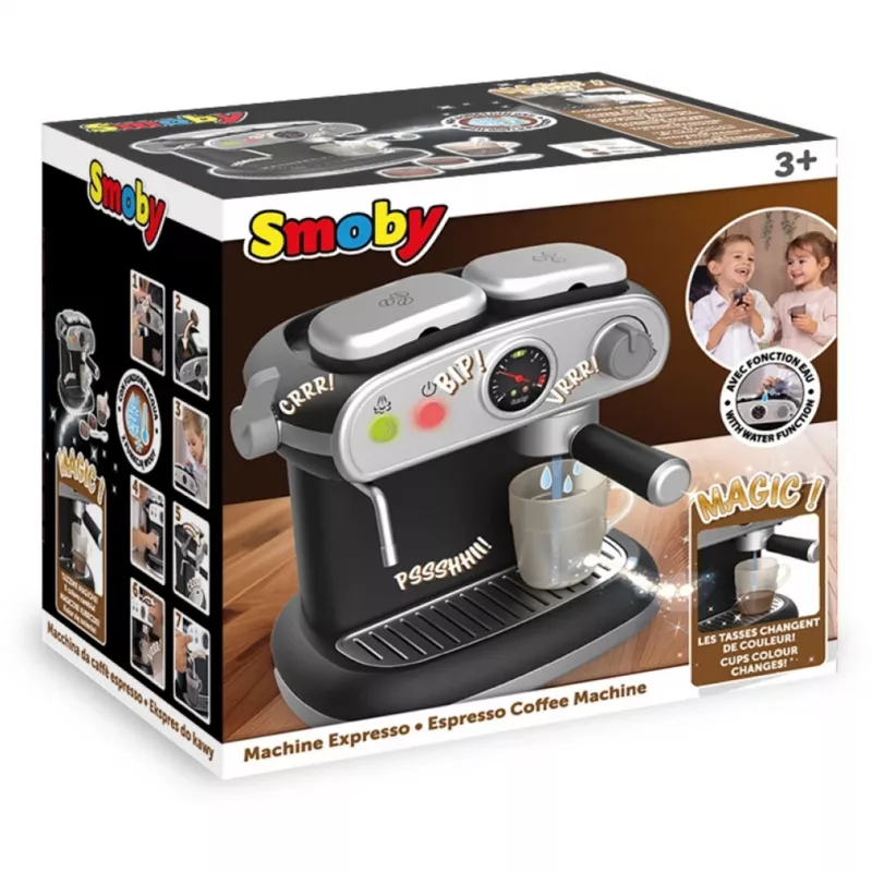 Toy Coffee Machine SMOBY Ekspres do kawy — children's play appliance, plastic interactive set