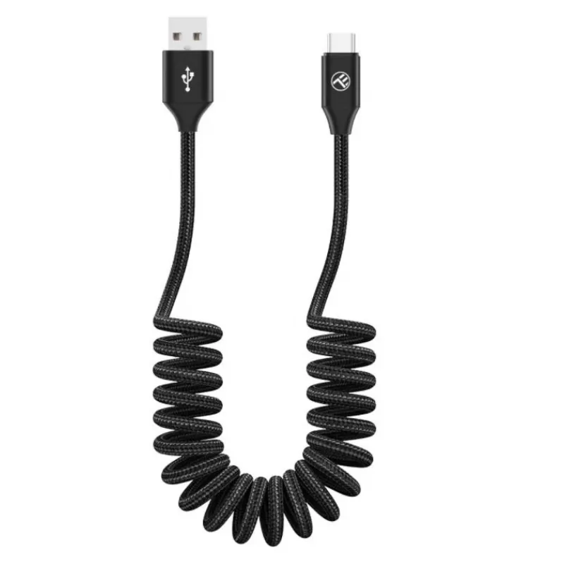 USB to USB-C Data Cable Tellur Extendable 3A 1.8 m Black
