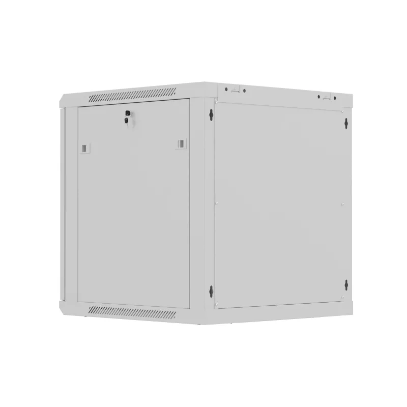 Lanberg WF01-6612-23S Wall-Mounted Rack Cabinet 19 inch 12U 600x600 Grey with Perforated Door