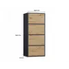 ALMA CHEST OF DRAWERS, ANTHRACITE/ARTISAN OAK