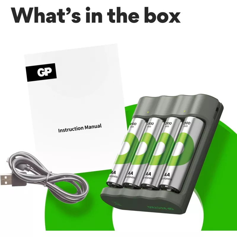 Battery charger GP B441 for NiMH AA and AAA rechargeable cells