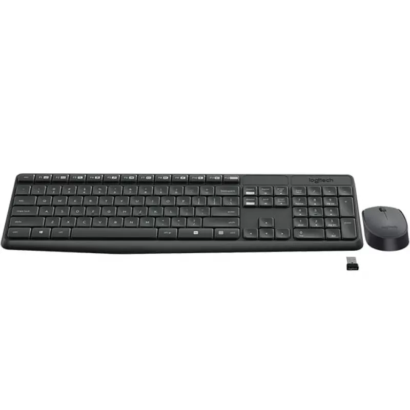 Logitech MK235 - Keyboard-and-Mouse-Set - Wireless - 2.4 GHz - Portugiesisch