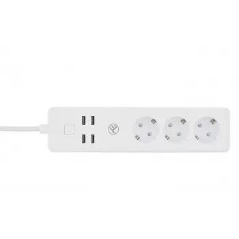 Power Strip Tellur — WiFi smart power strip with 3 AC outlets and 4 USB ports (4A)