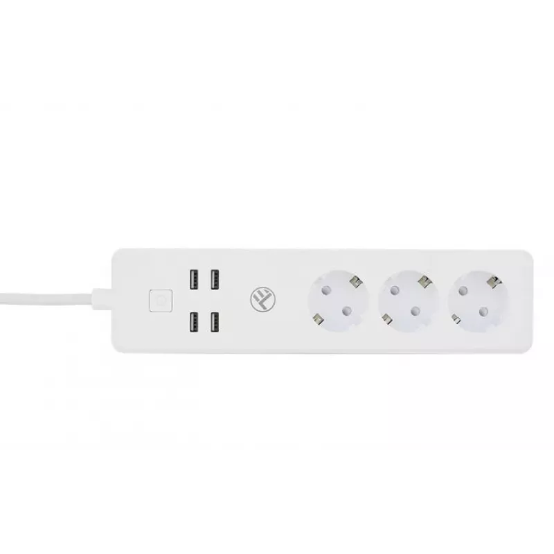 Power Strip Tellur — WiFi smart power strip with 3 AC outlets and 4 USB ports (4A)