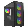 PC case SAVIO Noctis Flow RGB — Cube, ATX/Mini-ITX, 3x 120 mm front fans, tempered glass side, max GPU 35 cm