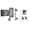 Monitor holder MACLEAN MC-854 for two monitors 17–27 inch VESA 75x75 / 100x100, dual-arm desk mount