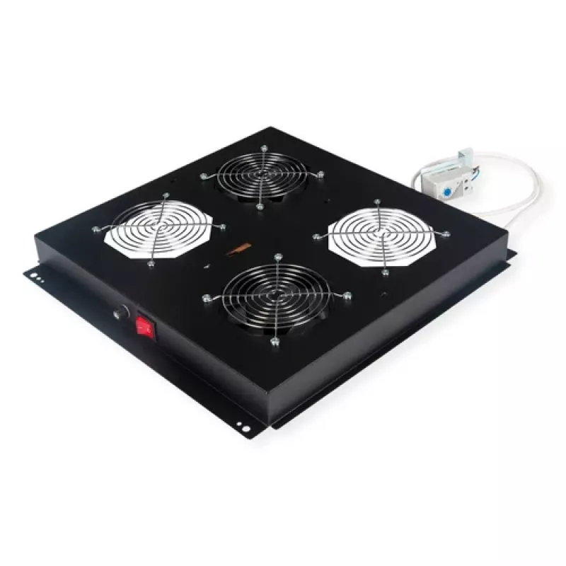 19-inch Exhaust Unit ROLINE 26.21.0245, black, 1U rack mount