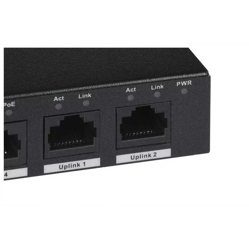 Dahua Technology PFS3006-4ET-60 Unmanaged L2 Fast Ethernet (10/100) Power over Ethernet (PoE) Black