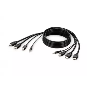 Belkin Secure KVM Combo Cable - Video- / USB- / Audio-Cable - TAA-Compliant - USB, Mini-Plug, HDMI (M)