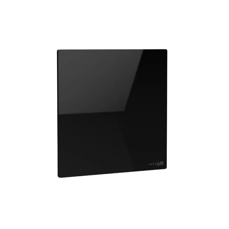 AENO Premium Eco Smart Quadro Wall Heater, 500W, 50x50 cm., Tempered glass, Infrared+convection heating type, LED display Plug type: Europe (E/F type), BLACK, , Made in Poland