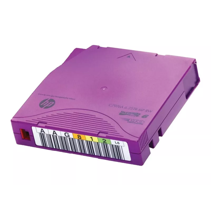 HPE LTO Ultrium 6 RW Data Tape Cartridge C7976AN — 6.25TB , Purple, 20-pack