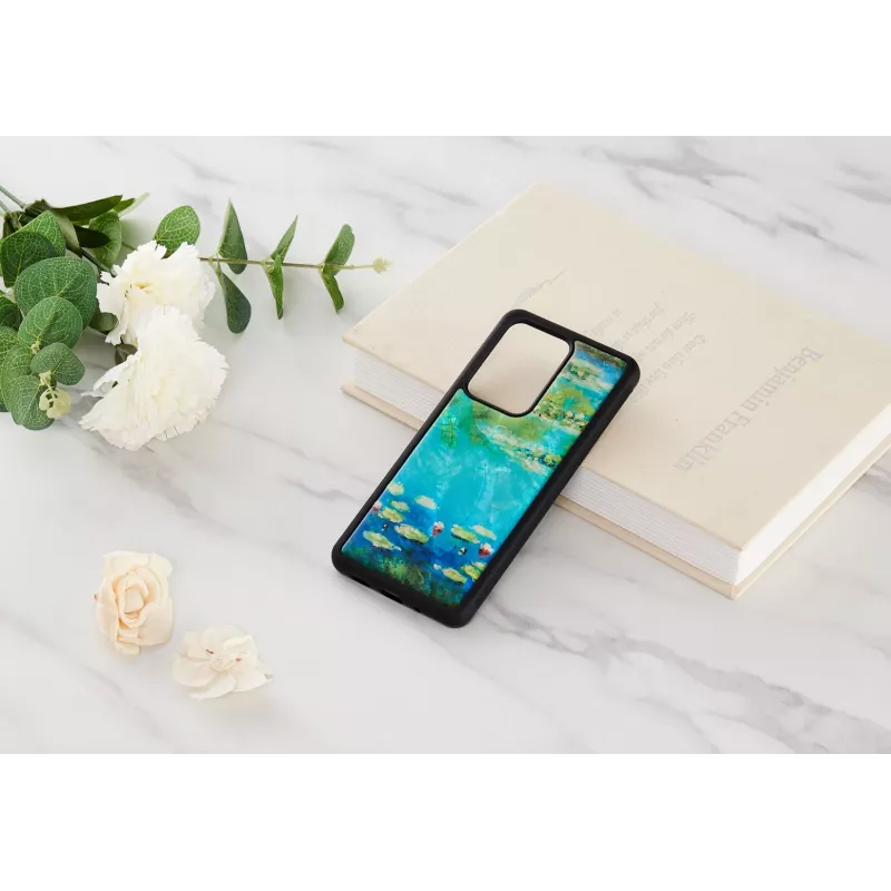 Protective phone case iKins for Samsung Galaxy S20 Ultra — black water lilies print