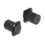 DeLOCK D-Type Module HDMI 8K 60Hz jack to jack with screws black
