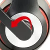 Wired gaming headset GEMBIRD MHS-03-BKRD — binaural, circumaural, 3.5 mm, 1.8 m cable, red/black