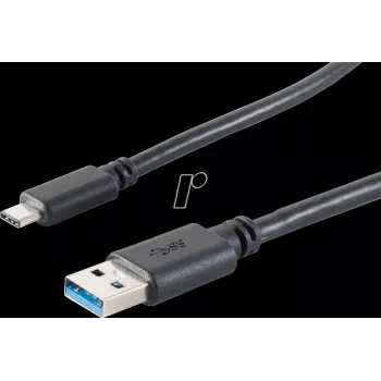 USB cable ShiverPeaks BS13-31045 USB 3.2 Gen 1 3m USB A USB C Black