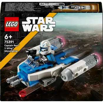 LEGO Star Wars Captain Rex Y-Wing Microfighter Collectible the Clone Wars Starship Vehicle Toy with a Character Minifigure for 6 Plus Year Old Boys &