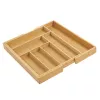 Cutlery drawer organiser GreenBlue GB379 bamboo insert with compartments, natural finish
