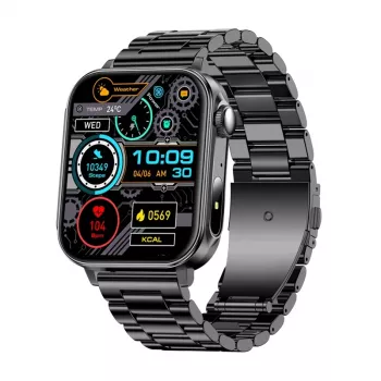 Smartwatch Colmi P80 Steel Black with Bluetooth and Heart Rate Monitor