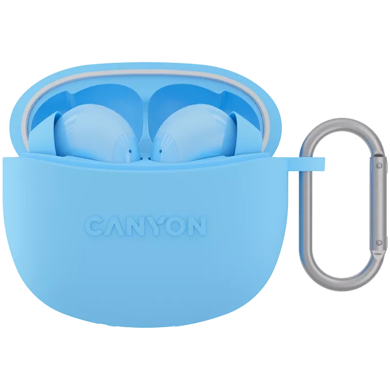 Canyon TWS-5 CNS-TWS5BL Headphones – True Wireless – Bluetooth 5.3 – In-Ear – USB-C Ladecase – Touch-Steuerung – to 38h Laufzeit – Black