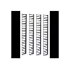 APC NetShelter Cable Management, Vertical Cable Manager, for NetShelter SX Networking Racks 48U, Set of 4, 250 x 2045 x 170 mm