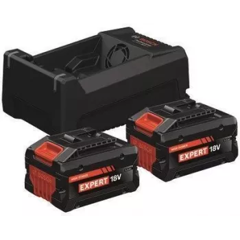 EXPERT Starter-Set 2x EXBA 18V-55 + Dual-Voltage-Charger GAL 12V/18V-80 (black, 2x Lithium-Ion Battery 5,5Ah, AMPShare Alliance)