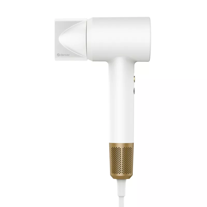 Hair dryer DENVER HDD-1400W, 1400 W, white, 110–240 V, 1.8 m cord, 25–75 °C, 70×89×280 mm